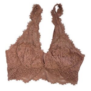 Aerie Lace Bralette in Warm Brown Sz S